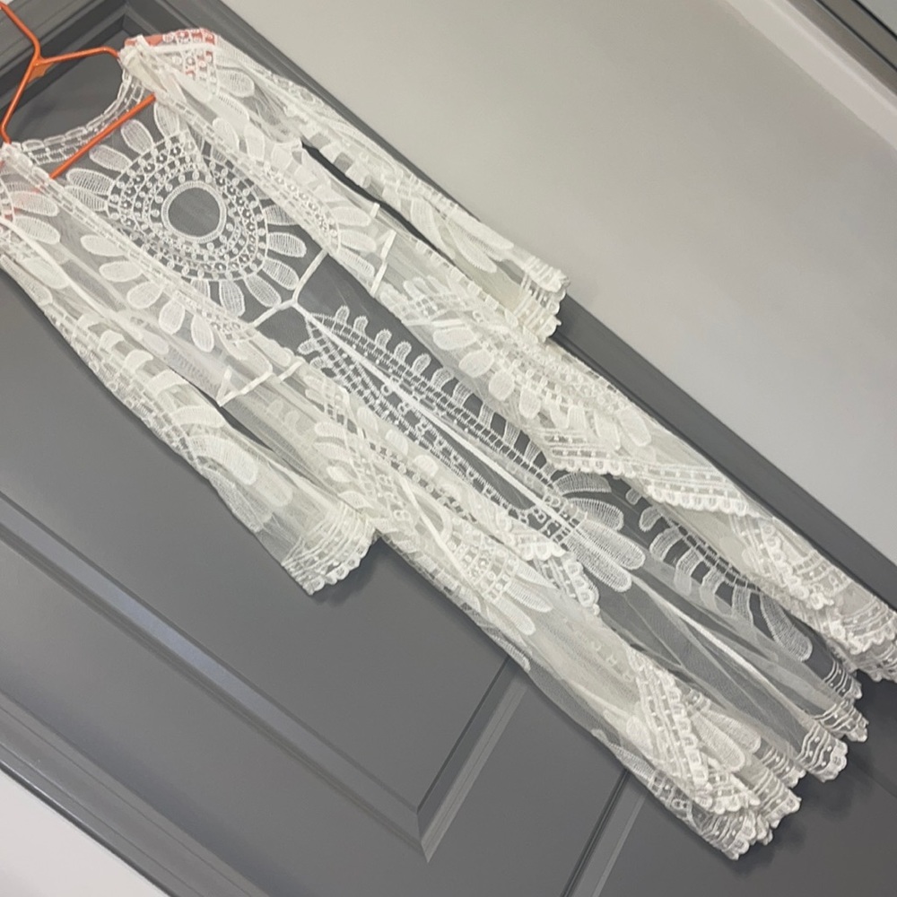 beautiful lace beach cover up